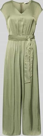 s.Oliver Red Label Regular Fit Jumpsuit mit Tailleng&uuml;rtel zum Binden in Khaki, Gr&ouml;&szlig;e 42