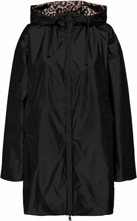 Only Omkeerbare regenjas met luipaardprint en kap