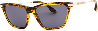Victoria Beckham VB663S 736 Translucent Horn/Blue