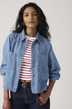 Levi's Camisa funcional de manga larga Tini - Mujer - M - Azul / Poolside Blue