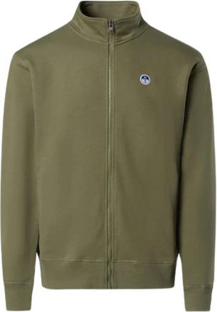 North Sails Biologische Zip Sweater Militair Groen - Heren - Vesten met rits - Groen - 3XL - Katoen - Hoodies & sweatvesten