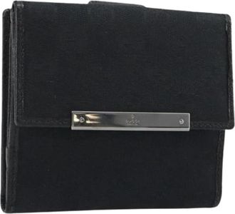 Gucci Pre-owned Bifold Portemonnee - Dames - Vintage Accessoires - Zwart - ONE Size - Leer - Vintage