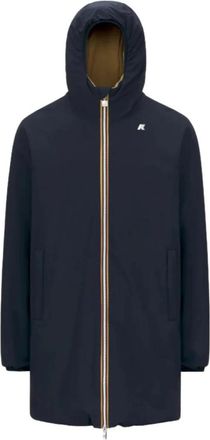K-Way Jacob St Warm Reversible 3/4 Jacket - Heren - Parka Jassen - Blauw - L - Polyester - Jassen