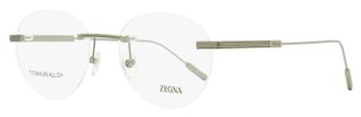 Ermenegildo Zegna Mens Rimless Titanium Eyeglasses EZ5263-H 017 Matte Palladium 53mm