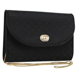 Gucci Pre-owned Cross Body Bags, female, Black, Size: ONE SIZE Pre-owned Vintage Micro Small GG Canvas Shoulder Bag