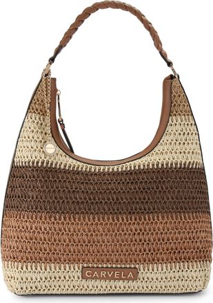 Carvela Womens Treccia Plait Tote Bag - Tan Fabric - One Size