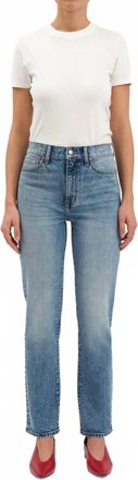 Daze Smarty Pants High Rise Slim Straight Jeans In Face To Face