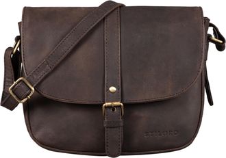 STILORD Leni Womens Crossbody Bag Leather Purse Handbag Small Satchel Shoulder Bag Vintage Crossbody for Evening and Party in Genuine Leather, Colour:nutmeg -