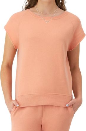 Champion Short Sleeve Crewneck Sweatshirt, In Peach Grapefruit