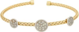 Meshmerise 18K Over Silver 0.15 Ct. Tw. Diamond Bracelet