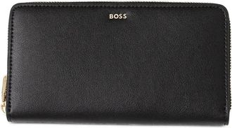 BOSS Portafoglio in pelle con zip - Nero