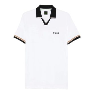 HUGO BOSS Hugo, Polo Shirts, male, White, Size: S Active Slim-fit Polo Shirt
