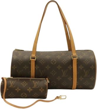 Louis Vuitton Pre-owned Canvas Shoulder Bag - Dames - Vintage Schoudertas - Bruin - ONE Size - Vintage