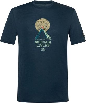 super.natural No Map Tee Merinoshirt f&uuml;r Herren | blau
