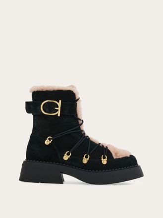 Ferragamo Donna Anfibio trekking Nero Taglia 37.5