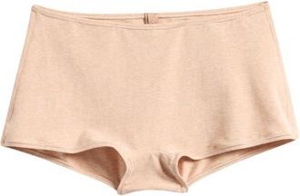 SKIMS Everyday Cotton Boyshorts in Clay Heather at Nordstrom, Size X-Small