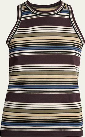 sacai Horizontal Striped Tank Top