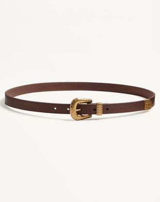 Brown Valentino Garavani Leather Belts: Shop up to −54