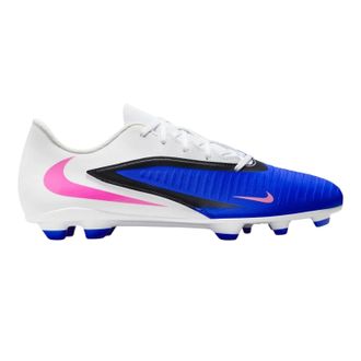 Nike Phantom 6 Low voetbalschoenen voor heren, voor harde ondergrond (Blauw/Wit/Roze)