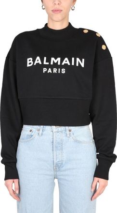 Balmain Sweatshirt With Logo Print-Donna