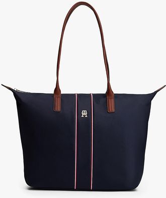 Tommy Hilfiger Womens Signature Stripe Tote Bag - Blue