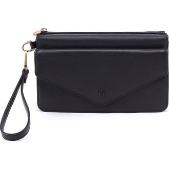 Hobo Goldie Leather Wristlet in Black at Nordstrom