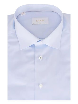 Eton Camicia a maniche lunghe con colletto a punta - Blu