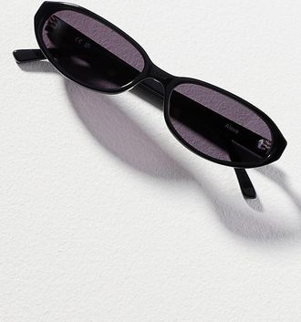 Lu Goldie Slim Angled Tort Sunglasses