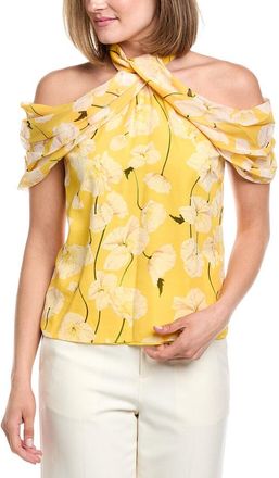 Carolina Herrera Floral Silk Top