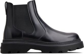Tod's ankle leather boots - men - Leather/Leather/Rubber - 10.5 - Black