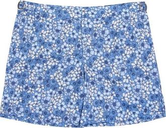 Lords of Harlech Neptune Tailored Swim Short in Dense Floral Blue at Nordstrom, Size 36