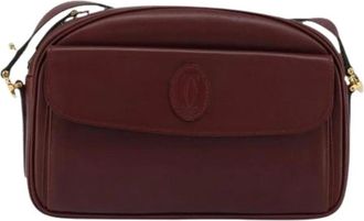 Cartier Pre-owned Cross Body Bags, female, Red, Size: ONE SIZE Pre-owned Leather Cross Body Bag