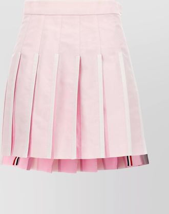 Thom Browne pleated oxford skirt striped accents