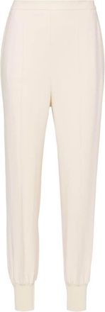 Stella McCartney elasticated slim-cut track pants - women - Viscose/Spandex/Elastane - 40 - Neutrals