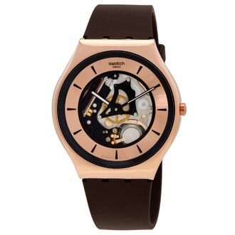 Swatch Copper Flame Quartz Rose Gold Dial Watch SS07G107
