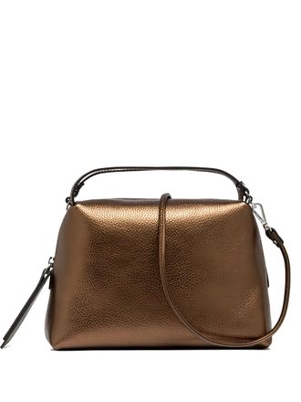 Gianni Chiarini Alifa metallic mini-shopper - Bruin