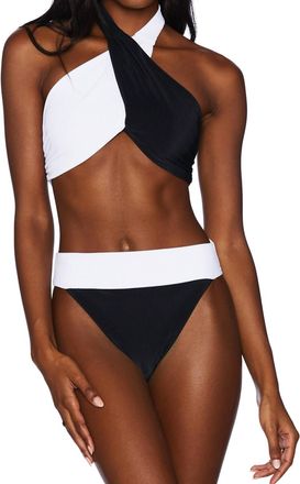 Beach Riot Cecilia Bikini Bottom In Black/white