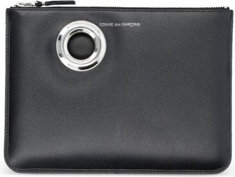 Comme Des Garçons eyelet-detail wallet - unisex - Calf Leather - One Size - Black