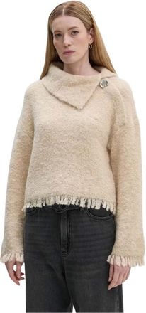 Day Birger Et Mikkelsen Gillian - Luxe Boucle - Dames - Ronde hals truien - Beige - S - Wol - Truien & Vesten