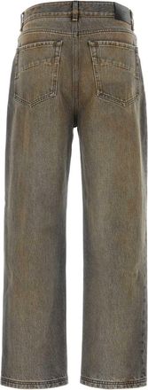 Fendi Mens Washed Cotton Jeans Brown