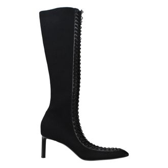 Givenchy Schoenen, Dames, Zwart, 37 EU, Zwarte Stoffen Ritslaarzen