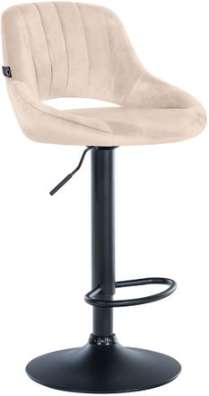 Clp Taburete De Bar Milet De Terciopelo Crema Negro