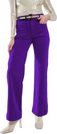 Q2 Womens Straight Leg Jeans In Purple