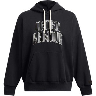 Under Armour Dames Icon Drop Shoulder Oversized Hoodie (Zwart)