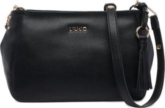 Liu Jo Tassen, Dames, Zwart, ONE Size, Leer, Crossbody Tas met kwastdetail
