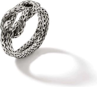 John Hardy Classic Chain Sterling Silver Manah Chain Ring - Rb901039x7