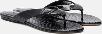 Le Monde Beryl Le Monde B&eacute;ryl Croc-effect leather thong sandals