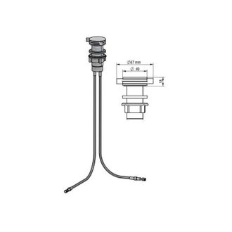 Lira Tirador De Lat&oacute;n Cromado, Con Cables Para Tapones Rotologic2