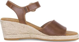Gabor Sandalen met sleehak - Dames - Sleehakken - Bruin - 42 1/2 EU - Leer - Schoenen