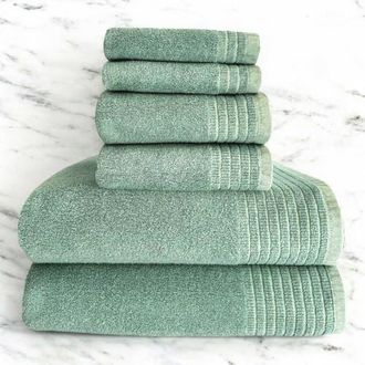 BedVoyage Viscose Odor & Mildew Resistant Spa Towel Collection, 6pc Set in Seaglass at Nordstrom